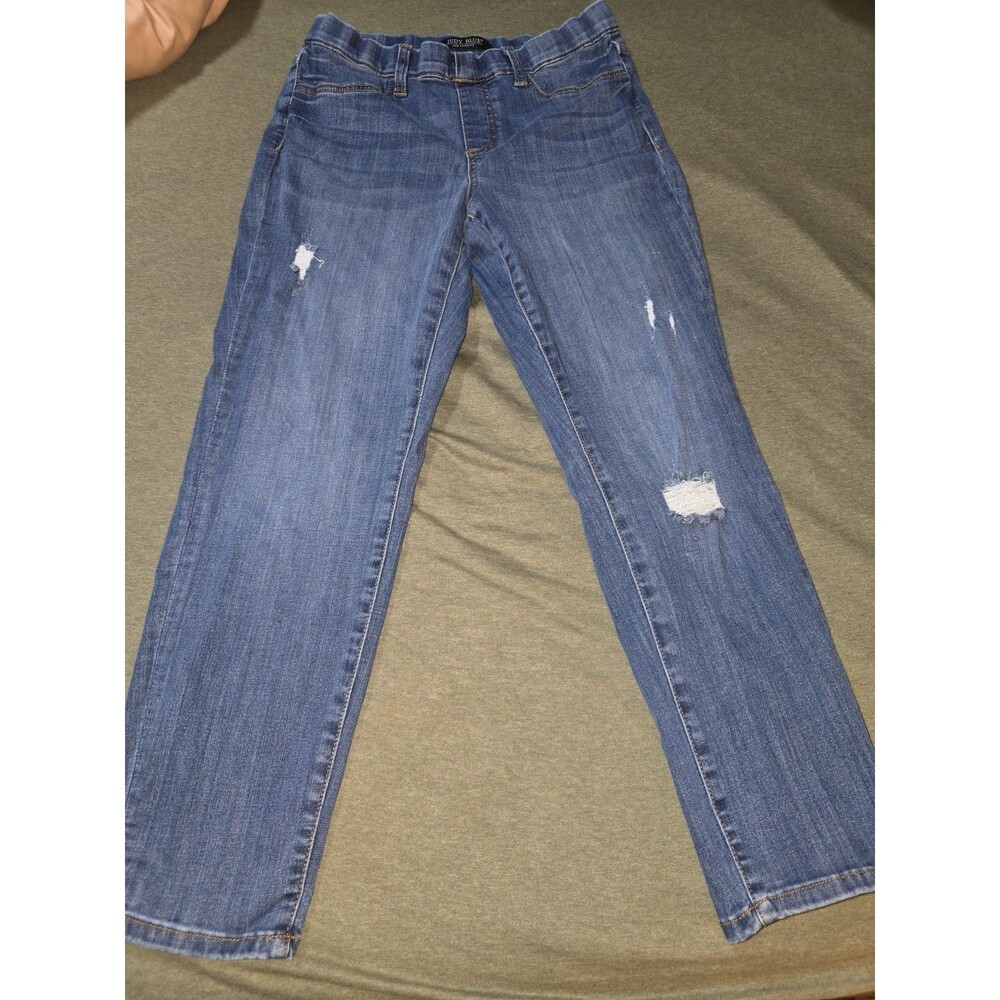 Judy Blue Worland High Rise Boyfriend Pull On Jegging Womens 9 Light Distressing